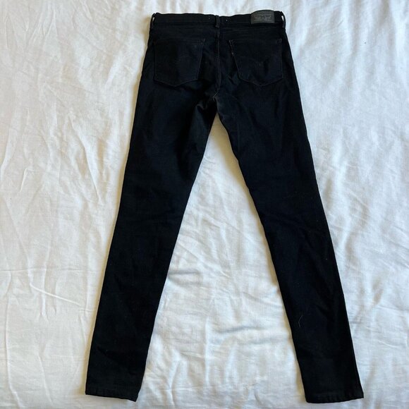 Levis Womens Pants 720 High Rise Super Skinny Black Jeans Size 30 - Picture 3 of 8